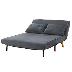 Acheter Vente-Unique Canapé 2 places convertible en tissu VALERIO - Gris