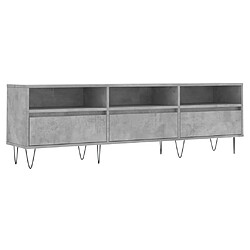 vidaXL Meuble TV gris béton 150x30x44,5 cm bois d'ingénierie