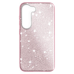 Avizar Coque Paillette pour Samsung Galaxy S23 Hybride Semi-rigide Spark Case rose