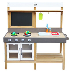 Avis AXI Rosa Cuisine Enfant en bois | Cuisine de jeu multifonctionnelle |Jouet à sable & eau avec kit d'accessoires de 17 pièces | 50x115x120 cm