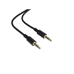 PremiumCord Câble Jack 3,5 mm 4 pôles pour Transmission Audio et vocale, Permet l'utilisation d'un Microphone, AUX Casque Audio câble de Connexion M/M Longueur 2 m pas cher