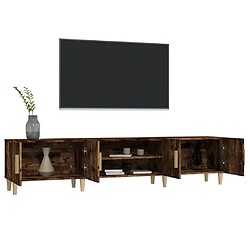 Acheter vidaXL Meuble TV chêne fumé 180x31,5x40 cm bois d'ingénierie