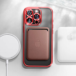 Avis Avizar Coque MagSafe pour iPhone 16 Pro Silicone Contour Chromé Rouge