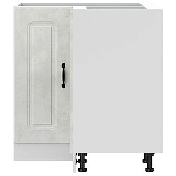 Avis vidaXL Armoire d'angle de cuisine Kalmar gris béton bois d'ingénierie