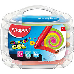 Maped Craie gel COLOR'PEPS GEL, étui plastique de 6 ()