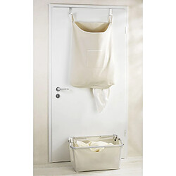 Avis WENKO Panier à linge à suspendre sur porte Canguro - L. 52 x H. 81 cm - Beige