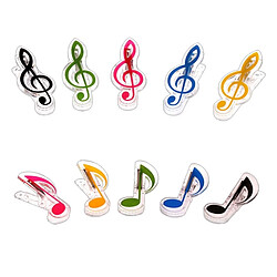 Wewoo 10 PCS PP Matériel En Acier Inoxydable Printemps Musique Note Forme Livre Clip Deluxe Page Titulaire, Livraison Couleur Aléatoire