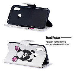 Etui en PU impression de motifs adorable panda pour votre Huawei Y6 (2019)/Y6 Pro (2019)/Y6 Prime (2019)