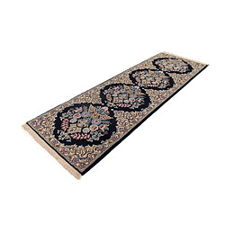 Vidal Tapis de couloir en laine 203x67 bleu Nain pas cher