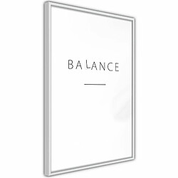 Paris Prix Affiche Murale Encadrée Seek a Balance 20 x 30 cm Blanc