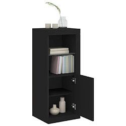 Maison Chic Commode Buffet - Meuble de rangement avec lumières LED noir 41x37x100 cm -GKD89989 pas cher