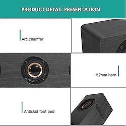 Avis Universal Home Theatre Wooden TV Soundbar 8 haut-parleurs + 2 woofer Bluetooth haut-parleur Soundbox | Soundbar (noir)