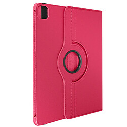 Avizar Étui Clapet pour iPad Air 13 2024 Folio Rotatif 360 Support Stand Fuchsia