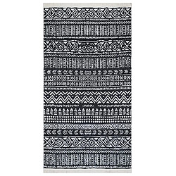 vidaXL Tapis Noir et blanc 120x180 cm Coton