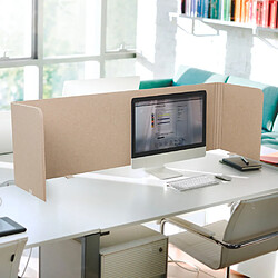 Avis Cloison acoustique de bureau FLEXMIUT U 160x40x60 plastique beige hjh OFFICE