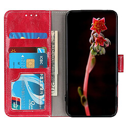 Etui en PU texture rétro crazy horse, fermoir magnétique, anti-chute, anti-rayures avec support pour votre Xiaomi Redmi A1 4G - rouge