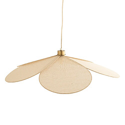 Rendez Vous Deco Suspension Flora en tissu beige D75 cm pas cher