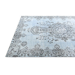 Vidal Tapis de laine 274x170 Bleu Ultra Vintage pas cher