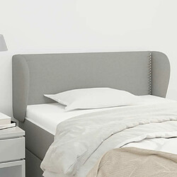 Maison Chic Tête de lit scandinave avec oreilles,meuble de chambre Gris clair 83x23x78/88 cm Tissu -MN78719