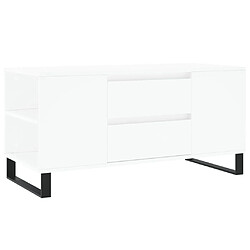 Maison Chic Tabls basse,Table Console pour salon blanc 102x44,5x50 cm bois d'ingénierie -MN75485