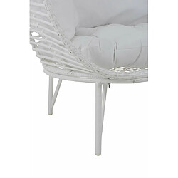 Inside 75 Fauteuil Ovale NAOMI / Blanc pas cher