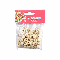 Paris Prix Lot de Perles en Bois Alphabet 12cm Naturel