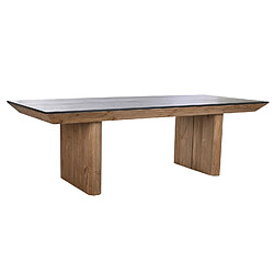 Pegane Table à manger, table repas rectangulaire en bois de paulownia coloris marron - Longueur 240 x Profondeur 100 x Hauteur 76 cm