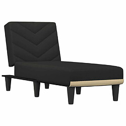 Maison Chic Chaise longue Jardin| Bain de soleil Relax | Transat noir tissu -GKD36125