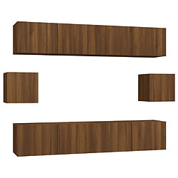 vidaXL Ensemble de meubles TV 6 pcs Chêne marron Bois d'ingénierie