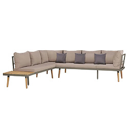 vidaXL Salon de jardin 4pcs et coussins Bois d'acacia solide Marron