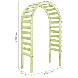 vidaXL Pergola de jardin 130x60x230 cm Bois de pin imprégné pas cher