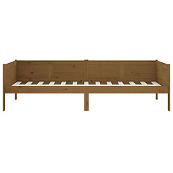 Acheter vidaXL Lit de jour sans matelas marron miel bois pin massif 90x190 cm