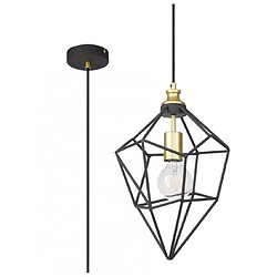 Acheter Luminaire Center Suspension 1 ampoule Or peint,Noir sablé