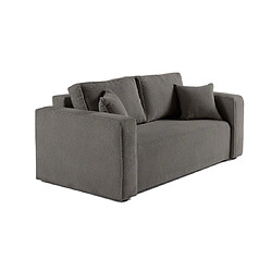 Bestmobilier Topaze - canapé droit 2 places - en velours texturé Topaze - canapé droit 2 places - en velours texturé - Gris foncé