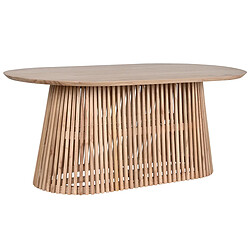 Pegane Table à manger, table de repas ovale en bois coloris naturel - longueur 180 x profondeur 100 x Hauteur 75 cm pas cher