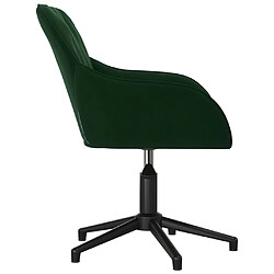 Acheter vidaXL Chaises pivotantes à manger lot de 2 Vert foncé Velours