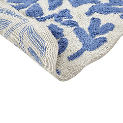 Beliani Tapis de bain 60 x 90 cm bleu DERIK pas cher