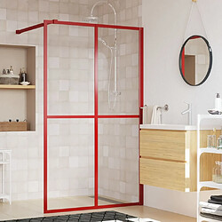 Maison Chic Paroi de douche | Écran de douche | Cloison de douche avec verre ESG transparent rouge 140x195 cm -GKD59073