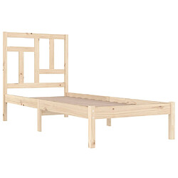 Avis vidaXL Cadre de lit sans matelas 90x190 cm bois de pin massif