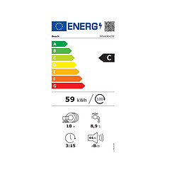 Lave-vaisselle 45cm 10 couverts 44db tout intégrable - SPV6EMX05E - BOSCH