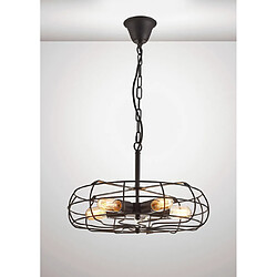 Luminaire Center Suspension Claudia Noir 5 ampoules 52,5cm