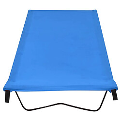 vidaXL Lit de camping 180x60x19 cm Tissu Oxford et acier Bleu