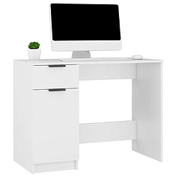 Acheter Maison Chic Bureau,Table de travail,bureau de travail pour chambre Blanc 100x50x75 cm Bois d'ingénierie -GKD53230