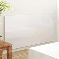 Avis vidaXL Tête de lit Blanc brillant 160x1,5x80 cm Bois d'ingénierie