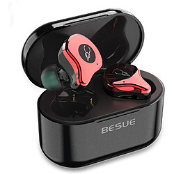 Chrono Écouteurs sans fil True Bluetooth 5.0 - Écouteurs sans fil Sabbat Deep Bass pour le sport/l'entraînement, écouteurs Bluetooth à réduction de bruit pour Galaxy/iPhone/Android/iOS 30H(rouge)