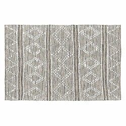 BigBuy Home Tapis Blanc Gris 60 % Coton 40 % Polyester 120 x 180 cm