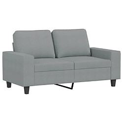 Maison Chic Canapé à 2 places,Sofa de Salon,Canapé droit Gris clair 120 cm Tissu -GKD623277