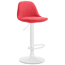 Non Tabouret de bar Kiel tissu blanc