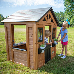 Backyard Discovery Sweetwater Maisonnette en Bois | Maisonnette de Jardin | Cabane Enfant Exterieur bois / Maisonnette Exterieur / Maisonnette de Jardin en bois / Cabane Maisonnette avec Cuisine pas cher