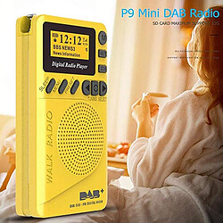 Avis Universal Pocket Radio Portable DAB Digital Radio Rechargeable FM Radio LCD Haut-parleur Walk or Jogging | Radio(Jaune)